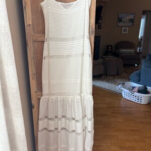 French Connection White Sleeveless Maxi Dress